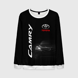 Свитшот мужской Черная Тойота Камри, цвет: 3D-белый