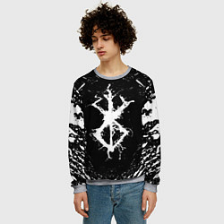 Свитшот мужской БЕРСЕРК БЕЛОЕ КЛЕЙМО, цвет: 3D-меланж — фото 2
