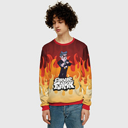 Свитшот мужской Дорогой Папочка Friday Night Funkin, цвет: 3D-красный — фото 2