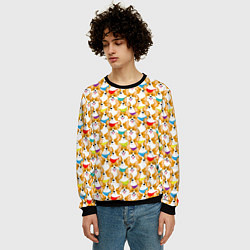 Свитшот мужской Вельш-Корги Пемброк, цвет: 3D-черный — фото 2