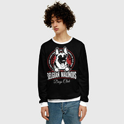 Свитшот мужской Бельгийская Овчарка Малинуа, цвет: 3D-белый — фото 2