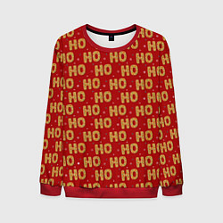 Свитшот мужской HO-HO-HO, цвет: 3D-красный
