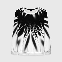 Свитшот мужской Белый и черный - коллекция Лучи - Хуф и Ся, цвет: 3D-белый