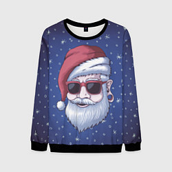 Свитшот мужской САНТА ХИПСТЕР SANTA HIPSTER, цвет: 3D-черный