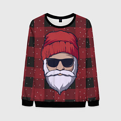 Свитшот мужской SANTA HIPSTER САНТА ХИПСТЕР, цвет: 3D-черный