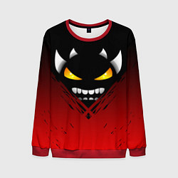 Свитшот мужской Geometry Dash: Demon Smile, цвет: 3D-красный