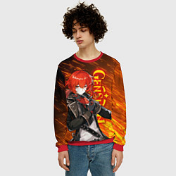 Свитшот мужской GENSHIN IMPACT, ДИЛЮК DILUC, цвет: 3D-красный — фото 2