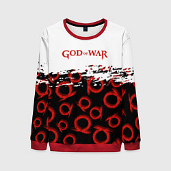 Свитшот мужской God of War Logo Pattern, цвет: 3D-красный