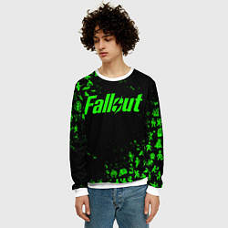 Свитшот мужской FALLOUT ПУПСЫ ПАТТЕРН ЗЕЛЁНЫЙ ЯДЕРНАЯ ЗИМА, цвет: 3D-белый — фото 2