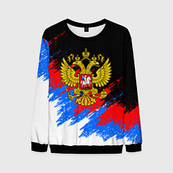 Мужской свитшот ТРИКОЛОР РОССИЯ, БРЫЗГИ КРАСОК