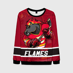 Свитшот мужской Калгари Флэймз, Calgary Flames, цвет: 3D-черный