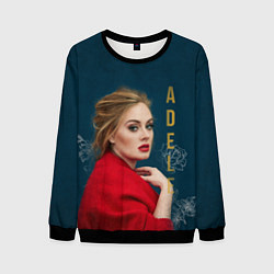 Свитшот мужской Portrait Adele, цвет: 3D-черный
