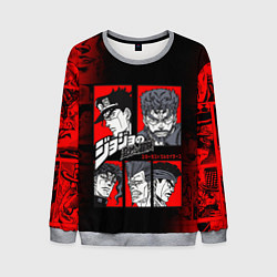 Свитшот мужской JOJO BIZARRE ADVENTURE ДЖОДЖО АРТ, цвет: 3D-меланж