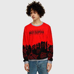 Свитшот мужской Моя оборона Гражданская оборона, цвет: 3D-меланж — фото 2
