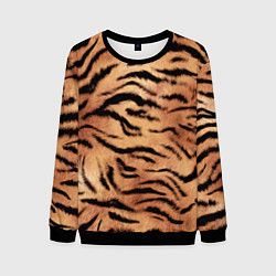 Свитшот мужской Шкура тигра текстура, цвет: 3D-черный