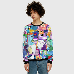Свитшот мужской My Little Pony Персонажи, цвет: 3D-черный — фото 2