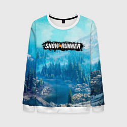 Мужской свитшот SnowRunner СноуРаннер логотип