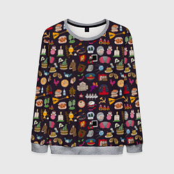 Свитшот мужской Российская история и русская культура паттерн, цвет: 3D-меланж