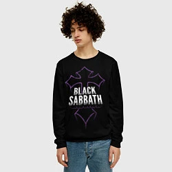 Свитшот мужской Black Sabbat Cross, цвет: 3D-черный — фото 2