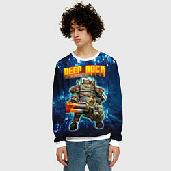 Свитшот мужской Deep Rock Galactic Gunner, цвет: 3D-белый — фото 2