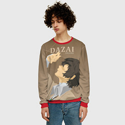 Свитшот мужской Дазай Осаму Dazai Osamu, bungou stray dogs образ, цвет: 3D-красный — фото 2