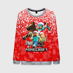 Мужской свитшот НОВОГОДНИЙ МАЙНКРАФТ, НОВЫЙ ГОД 2022,