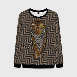 Свитшот мужской Благородный тигр, цвет: 3D-черный