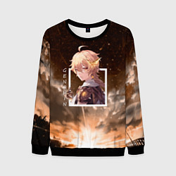 Свитшот мужской Итэр Aether, Genshin Impact Геншин импакт, цвет: 3D-черный