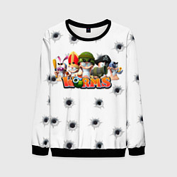 Свитшот мужской Wormsчервяки, цвет: 3D-черный