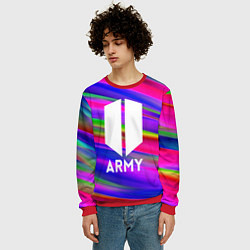 Свитшот мужской BTS ARMY RAIBOW, цвет: 3D-красный — фото 2