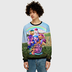 Свитшот мужской My Little Pony: A New Generation, цвет: 3D-черный — фото 2