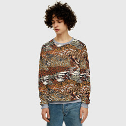 Свитшот мужской Шкуры Диких Животных, цвет: 3D-меланж — фото 2