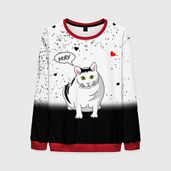 Свитшот мужской CAT LOVE, цвет: 3D-красный