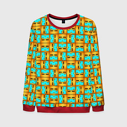 Свитшот мужской GEOMETRY DASH CLASSIC FACE PATTERN КЛАССИКА, цвет: 3D-красный