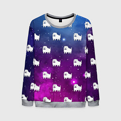 Мужской свитшот UNDERTALE DOGS PATTERN SPACE