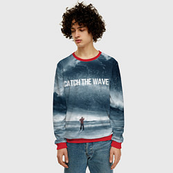 Свитшот мужской Волна мыслей, цвет: 3D-красный — фото 2