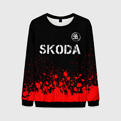 Свитшот мужской ШКОДА Skoda - Краски, цвет: 3D-черный