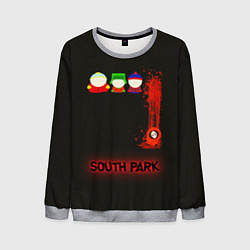 Свитшот мужской Южный парк главные персонажи South Park, цвет: 3D-меланж