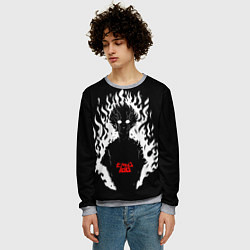 Свитшот мужской Демонический Кагеяма Mob Psycho 100, цвет: 3D-меланж — фото 2