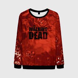 Свитшот мужской Walking dead - кровь, цвет: 3D-черный