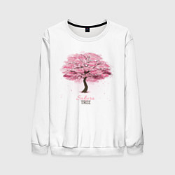 Свитшот мужской Sakura Tree, цвет: 3D-белый