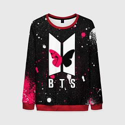 Свитшот мужской BTS Бабочка, цвет: 3D-красный