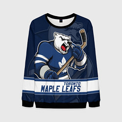 Свитшот мужской Торонто Мейпл Лифс, Toronto Maple Leafs Маскот, цвет: 3D-черный