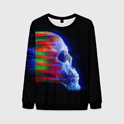 Мужской свитшот Color glitch skull