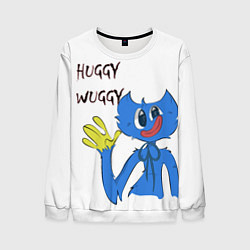Свитшот мужской Huggy Wuggy - Poppy Playtime Хагги Вагги, цвет: 3D-белый