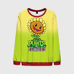 Свитшот мужской Plants vs Zombies - Подсолнух, цвет: 3D-красный
