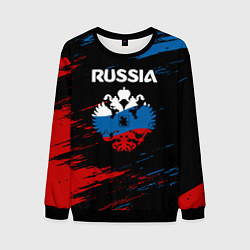 Свитшот мужской Russia Герб в стиле, цвет: 3D-черный