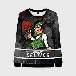 Свитшот мужской Boston Celtics , Бостон Селтикс, цвет: 3D-черный