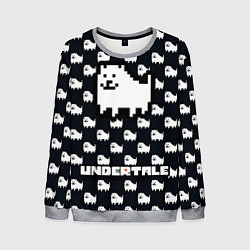 Свитшот мужской UNDERTALE DOG AND LOGO УНДЕРТАЛЕ, цвет: 3D-меланж