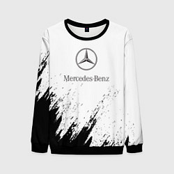 Свитшот мужской Mercedes-Benz - White texture, цвет: 3D-черный